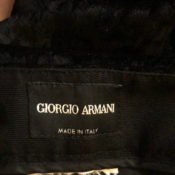 Armani vintage luxury crushed velvet high waisted pants comfortable classic soft - Picture 2 of 4